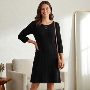 Ann Taylor Cashmere Angora Sweater Dress Small Women’s Black Old Money Classic